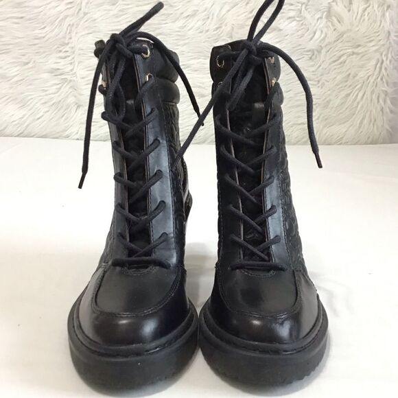 LOUISE ET CIE Black Leather Vampa Lace-Up Boot New Size 7 1/2 - Picture 2 of 14